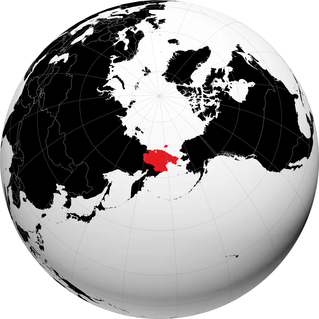 Okrug Autonomi Chukotka pada glob