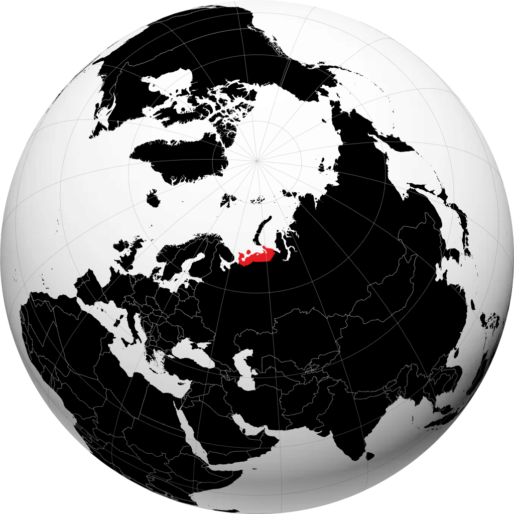 Daerah Autonomi Nenetskiy pada glob