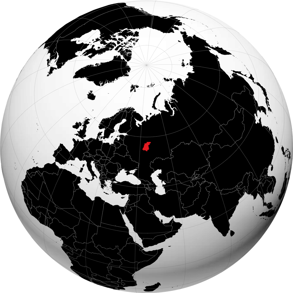 Wilayah Nizhny Novgorod pada glob