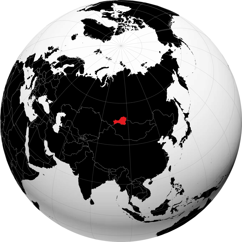 Republik Tuva pada glob
