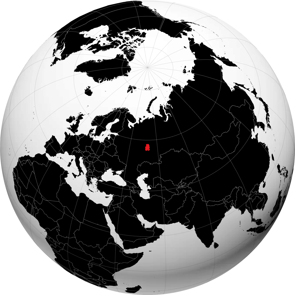 Republik Udmurt pada glob