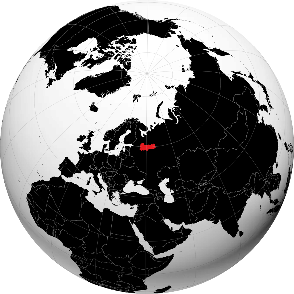 Wilayah Vologodskaya pada glob