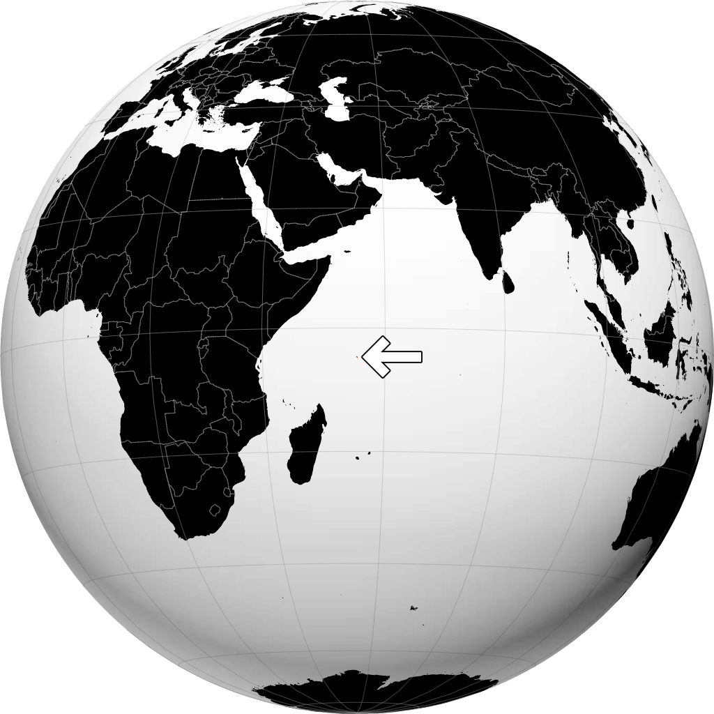 Seychelles pada glob