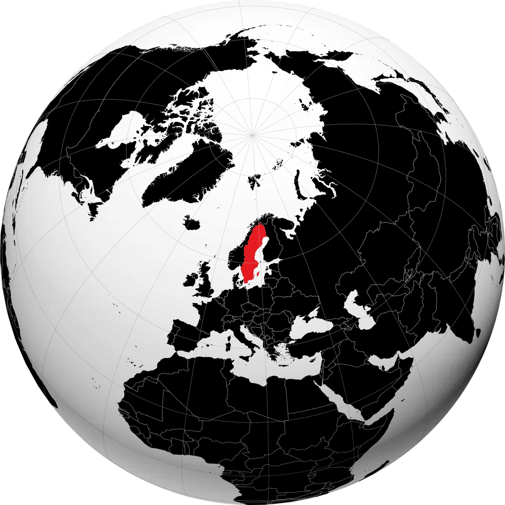 Sweden pada glob
