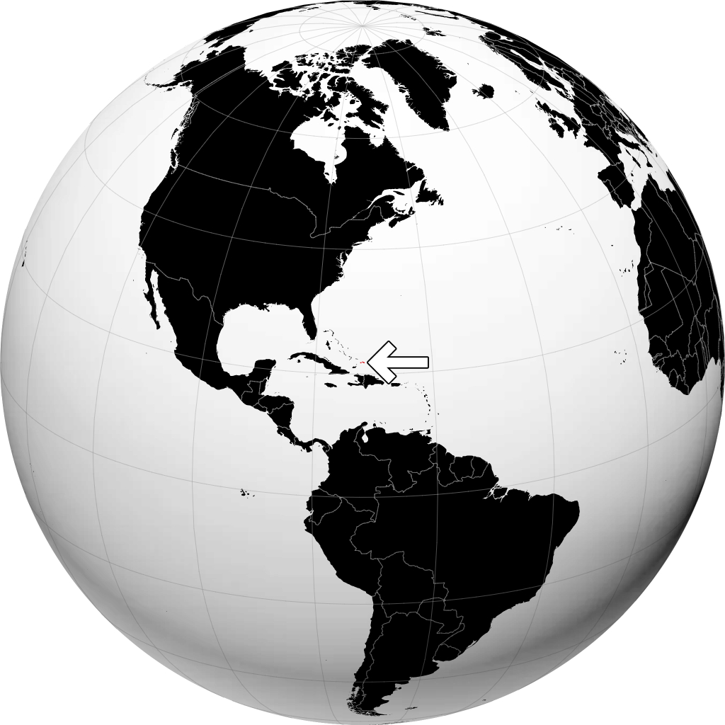 Turks dan Caicos pada glob