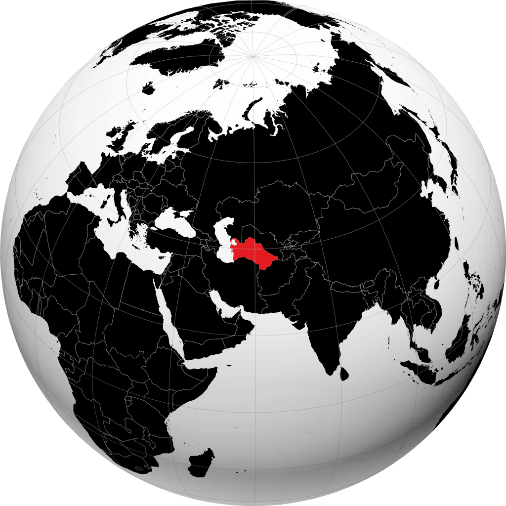 Turkmenistan pada glob