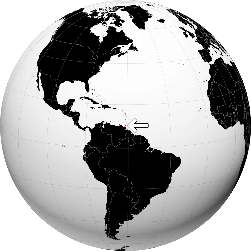 Trinidad dan Tobago pada glob