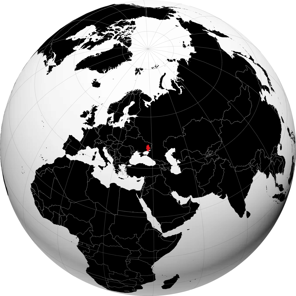 Wilayah Donetsk pada glob