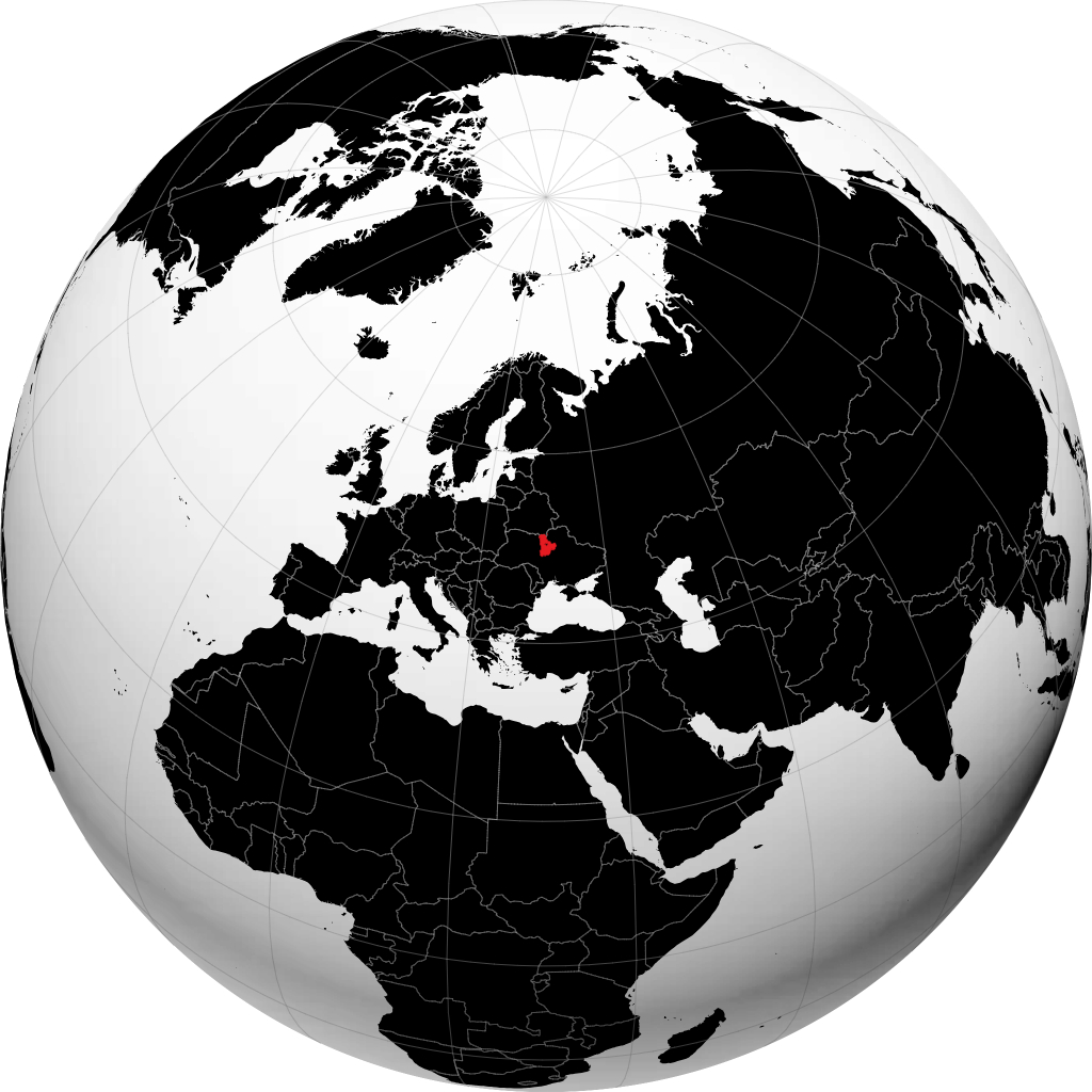 Wilayah Kyiv pada glob