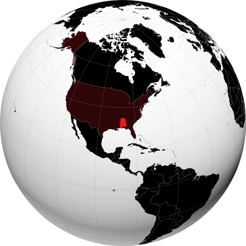 Alabama pada glob
