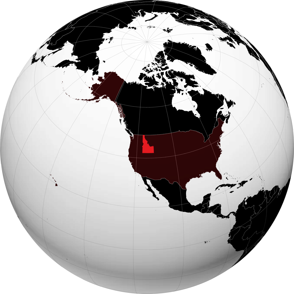 Idaho pada glob