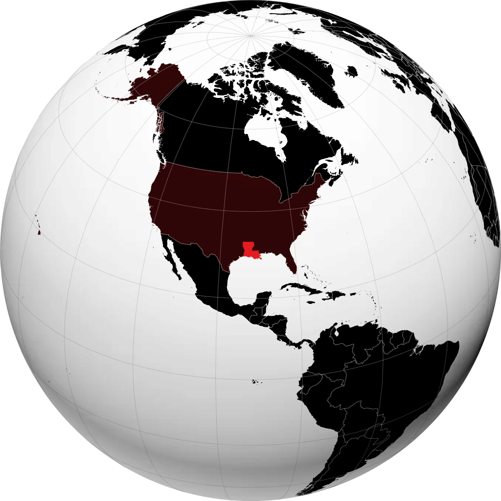 Louisiana pada glob