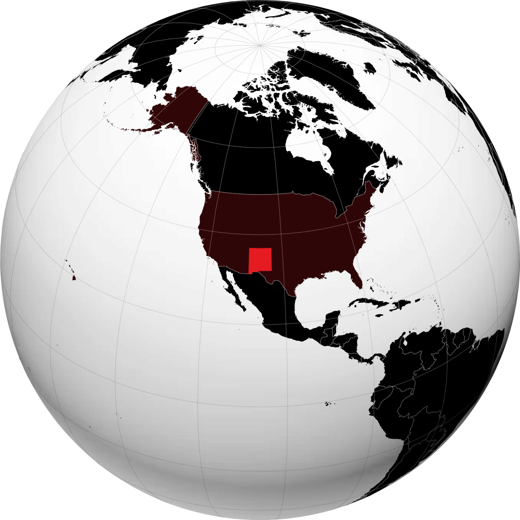 New Mexico pada glob