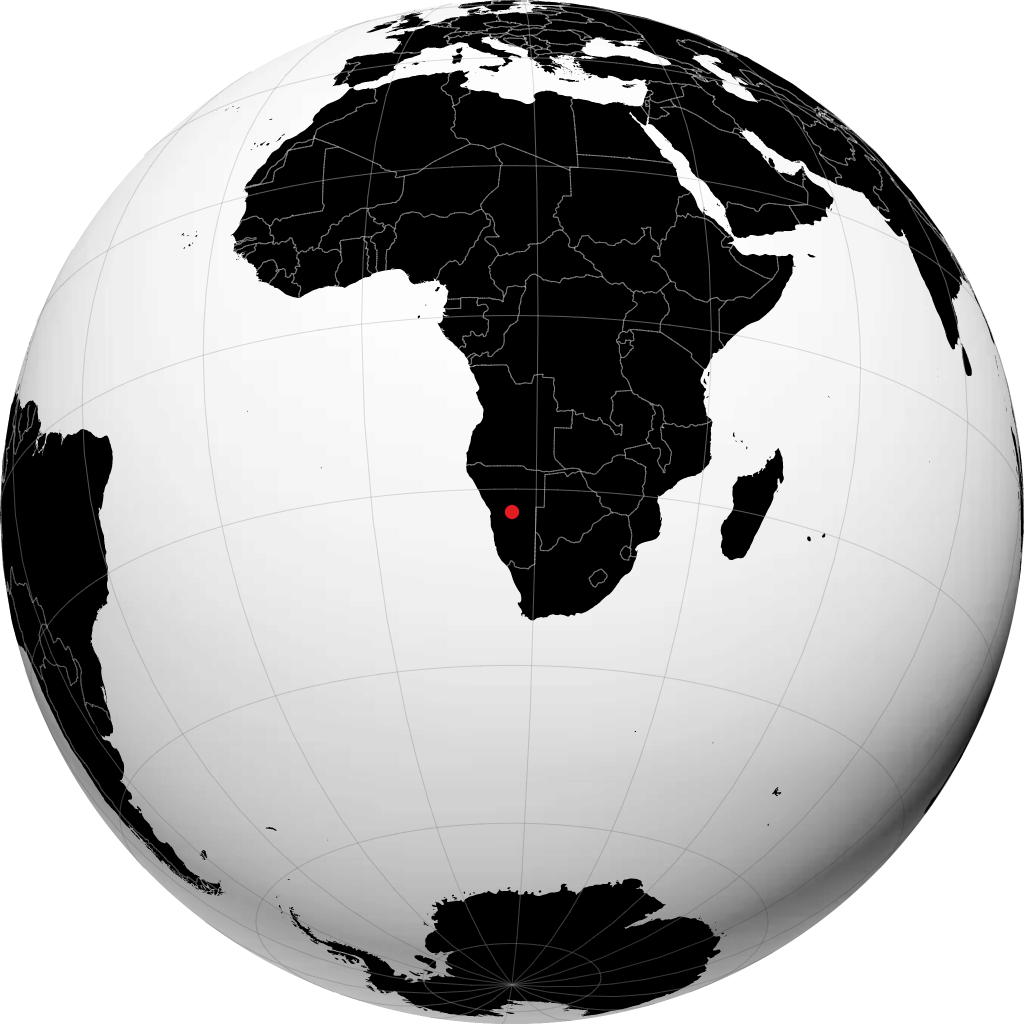 Windhoek pada glob