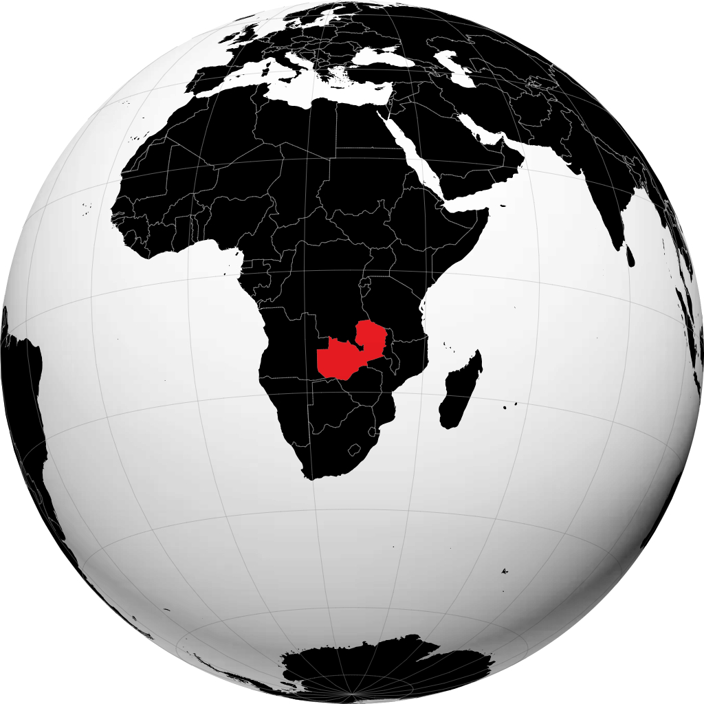 Zambia pada glob